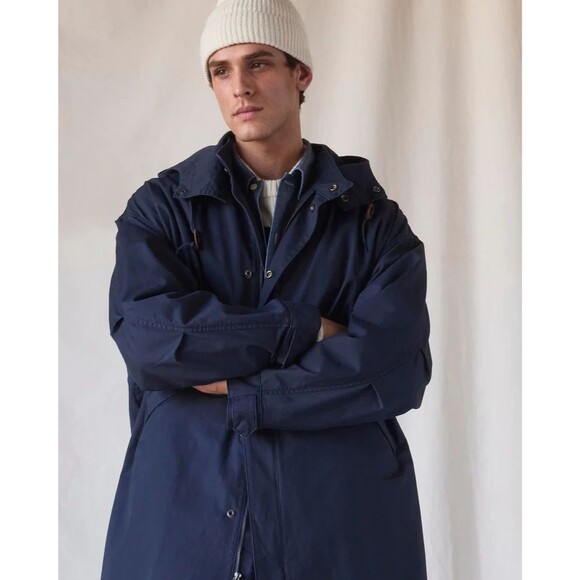$350 Dockers® x Transnomadica Squall Coat Mens XS Relaxed Fit Navy Blue - Picture 3 of 10